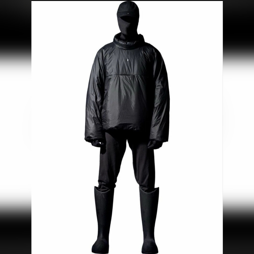 Yeezy Gap Black Men's Large Mock Neck Puffer Pullover Jacket
